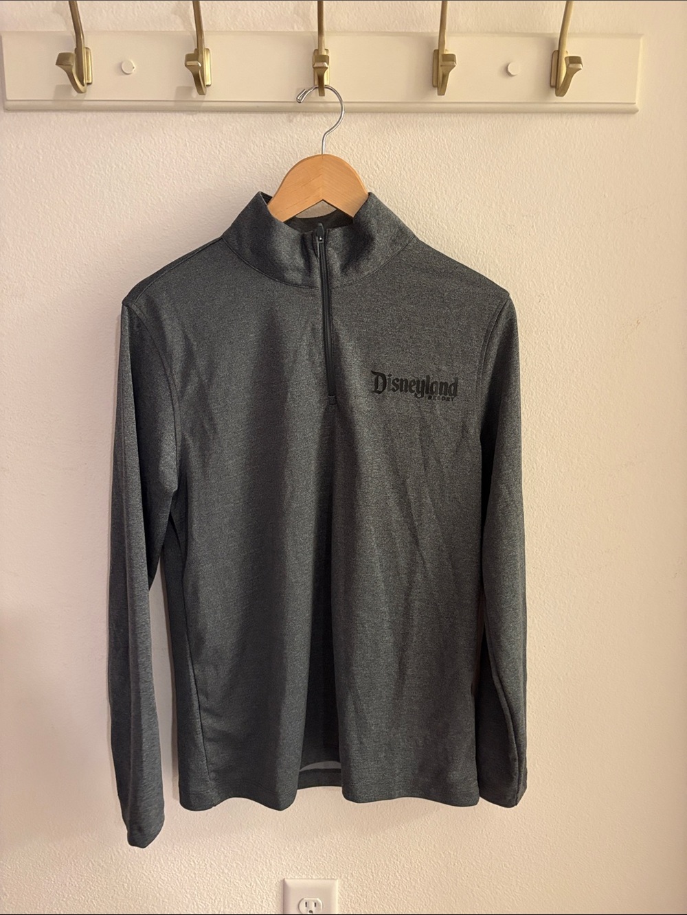 Disney Gray Disneyland Quarter-Zip Pullover
